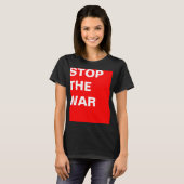 T-shirt Conception simple "rectangle rouge STOP THE WAR" (Devant entier)