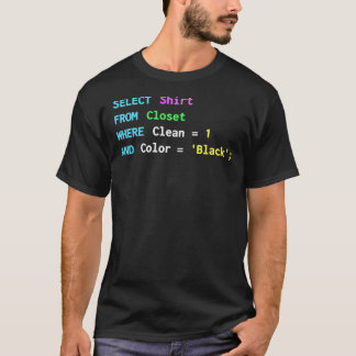 T-shirt Conception SQL amusante pour les programmeurs SQL,