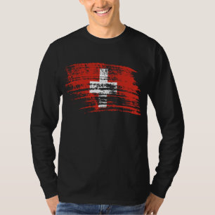 T-shirt Conception suisse fraîche de drapeau