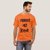 T-shirt Conception sur le dos orange et noir (Devant entier)