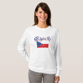 T-shirt Conception tchèque de drapeau (Devant entier)