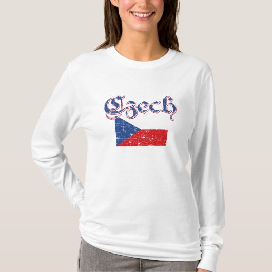 T-shirt Conception tchèque de drapeau (Devant)
