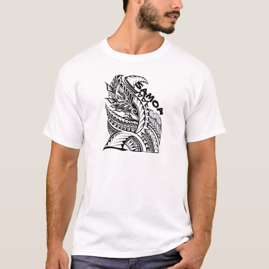 T-shirt Conception tribale d'île du SAMOA (Devant)