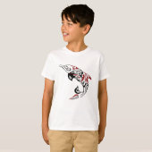 T-shirt Conception tribale rouge et noire de tatouage de (Devant entier)