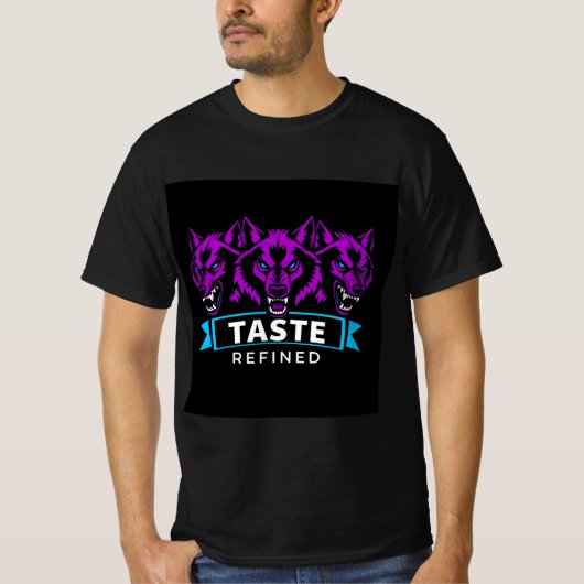 T-shirt Conception Triple Loup Soulignant la Force (Devant)