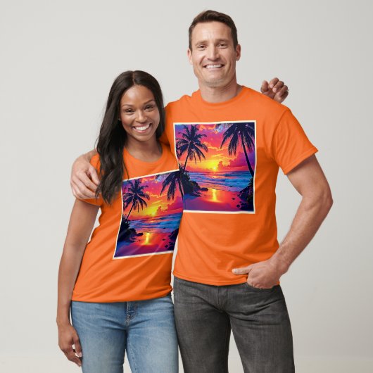 T-shirt Conception Tropical Sunset Paradise (Unisexe)