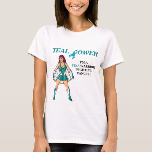 T-shirt Conception turquoise 2 de Cancer ovarien de