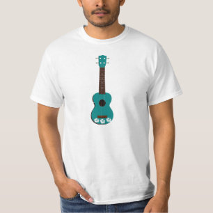 T-shirt Conception turquoise de l'hibiscus ukulele