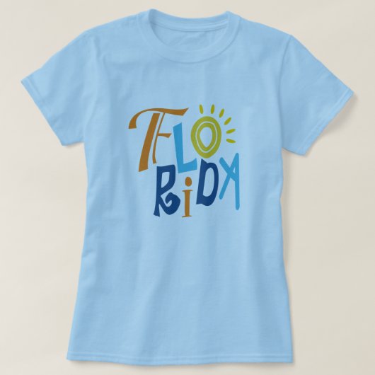 T-shirt Conception typographique d'amusement de la Floride (Design devant)