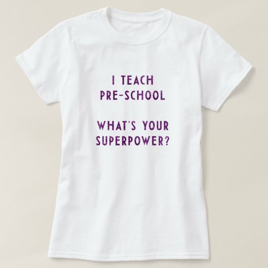 T-shirt Conception Typographique d'Éducateur de Maternelle (Design devant)