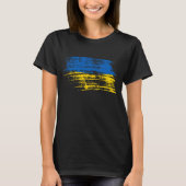 T-shirt Conception ukrainienne fraîche de drapeau (Devant)