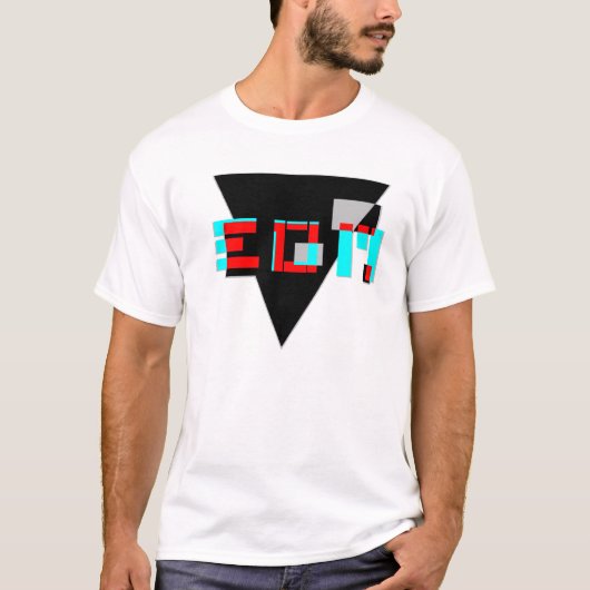 T-shirt Conception unique de la manière" EDM "d'EDM (Devant)