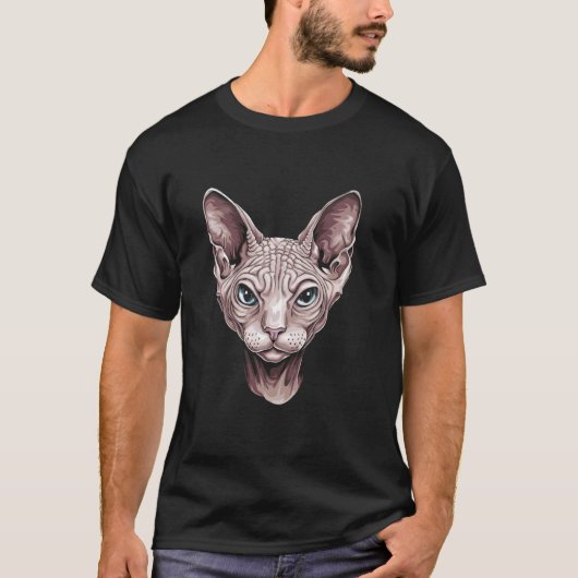 T-shirt Conception unique pour les amateurs de chat Sphynx (Devant)