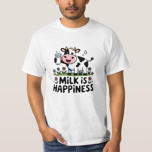 T-shirt Conception unique pour les fans de lait (Devant)