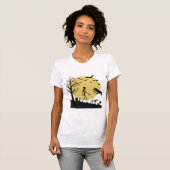 T-shirt Conception vectorielle de chien squelette de Hallo (Devant entier)