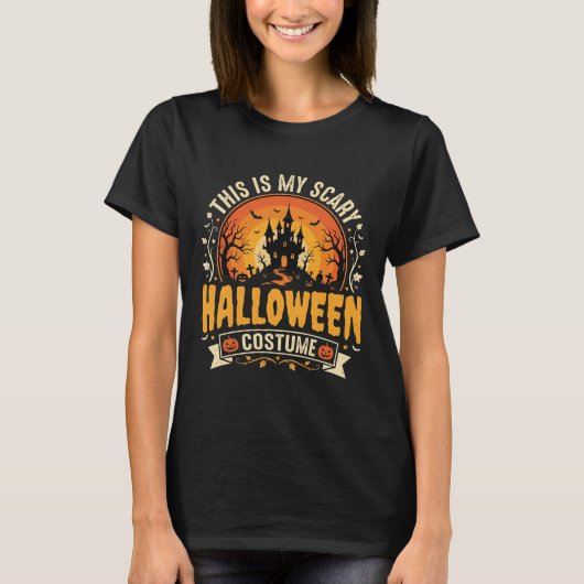 T-shirt Conception vectorielle de costume effrayant pour H (Devant)