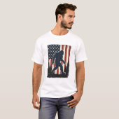 T-shirt Conception vectorielle de forêt de drapeau américa (Devant entier)