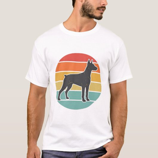 T-shirt Conception vectorielle de silhouette de chien au c (Devant)