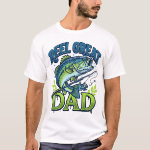 T-shirt Conception vectorielle vintage de pêche à la basse