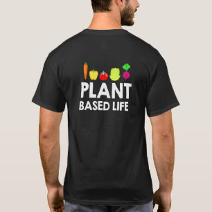 T-shirt Conception végétarienne Vie végétale à base de pla