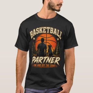 T-shirt Conception Vintage Amant de Chien Partenaire de Ba