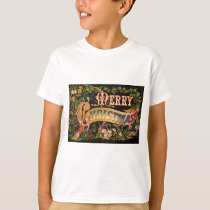 T-shirt Conception vintage de fleur de Joyeux Noël