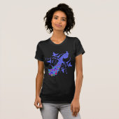 T-shirt Conception vintage de paon (Devant entier)