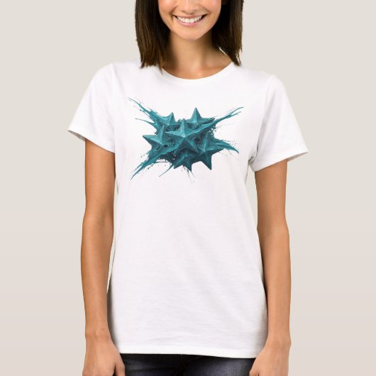 T-shirt Conception visuelle abstraite étoilée bleue expres (Devant)