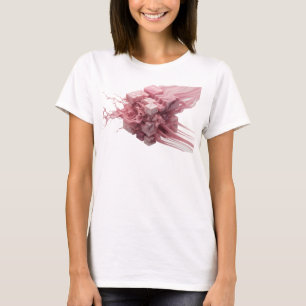 T-shirt Conception visuelle de cubes abstraits rose rétro