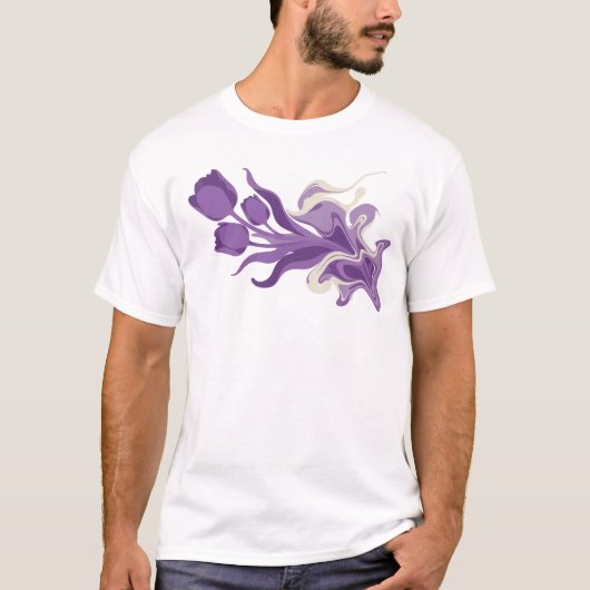 T-shirt Conception visuelle de FLEUR ABSTRAITE fantaisiste (Devant)