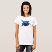T-shirt Conception visuelle d'étoiles abstraites Navy vibr (Devant entier)