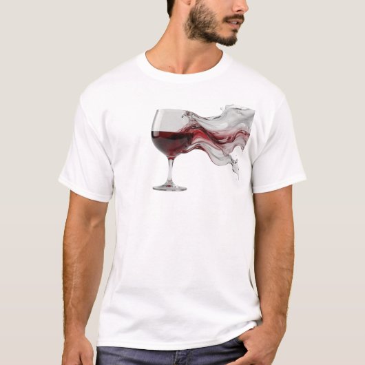 T-shirt Conception visuelle dynamique de vin abstrait (Devant)