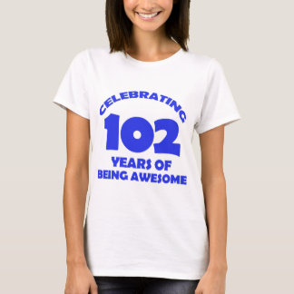 T-shirt conceptions d'anniversaire de 102 années