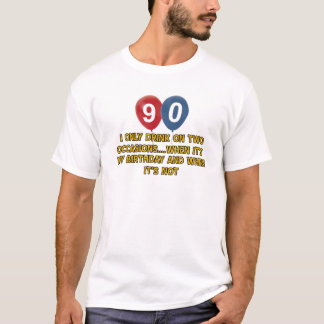 T-shirt conceptions d'anniversaire de 90 ans