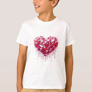 T-shirt Conceptions de cœur de la Saint-Valentin Peinture