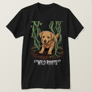 T-shirt Conceptions de jardin de Golden Retriever effrayan