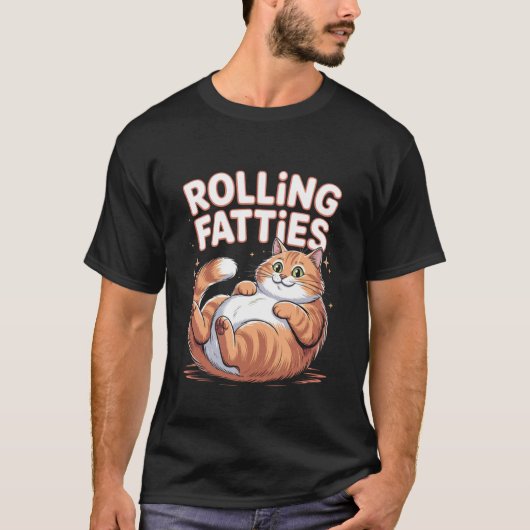T-shirt Conceptions de massage de chat drôle de Rolling Fa (Devant)