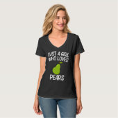T-shirt Conceptions de poire pour la nourriture végétale d (Devant entier)