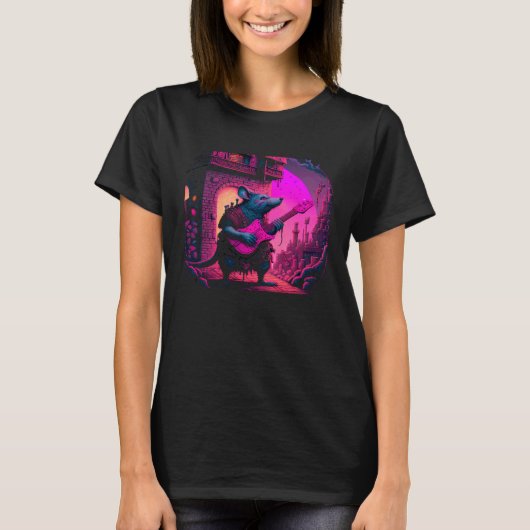 T-shirt Conceptions de souris guitariste (Devant)