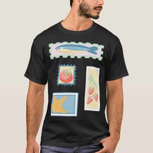T-shirt Conceptions de style de tampon Pastel (Devant)