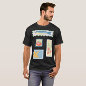 T-shirt Conceptions de style de tampon Pastel (Devant entier)