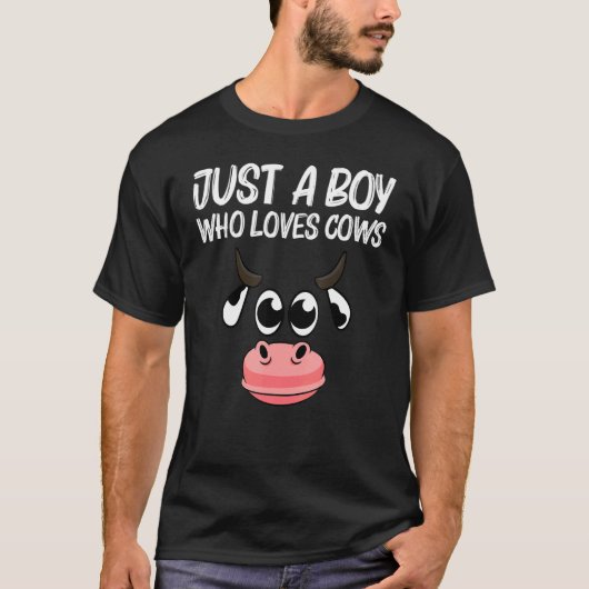T-shirt Conceptions de vache pour garçons Enfants Élevage  (Devant)