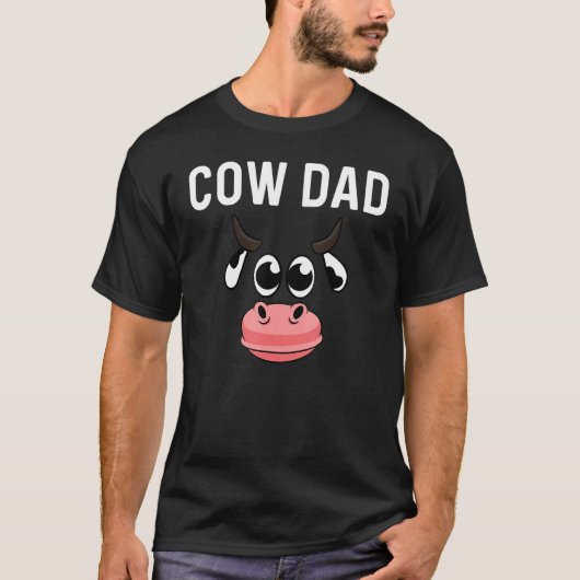 T-shirt Conceptions de vache pour papa hommes élevage de b (Devant)