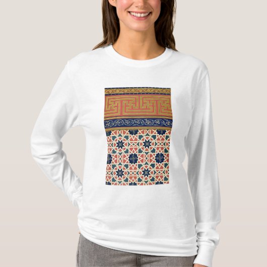 T-shirt Conceptions décoratives arabes (litho de couleur) (Devant)