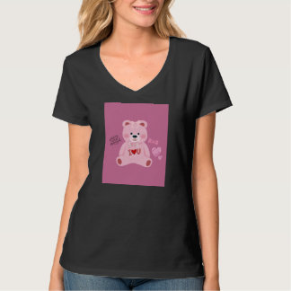 T-shirt Conceptions d'ours en peluche rose