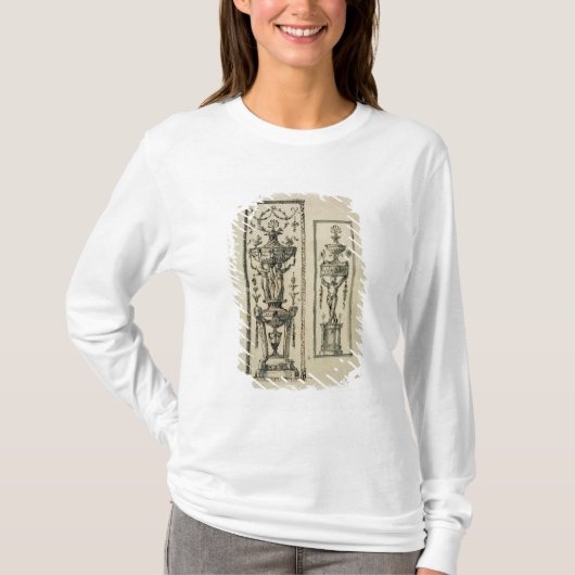T-shirt Conceptions esquissées pour les panneaux fleuris (Devant)