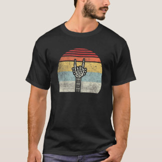 T-shirt Concert de Rock & Roll Rétro Vintage Squelette Gui