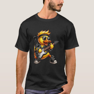 T-shirt Concert Jaune Canard Électrique Guitare Guitariste