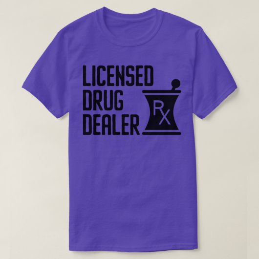 T-shirt Concessionnaire de drogue agréé Funny Pharmacien 1 (Design devant)