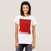 T-shirt Concevez simplement "rectangle rouge vers le bas" (Devant entier)